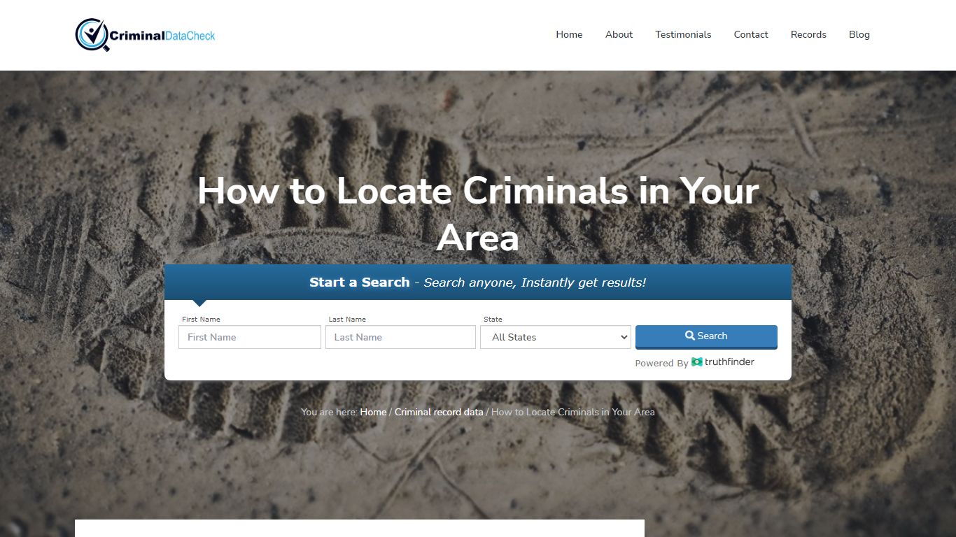 How to Locate Criminals in Your Area - Criminal Data Check